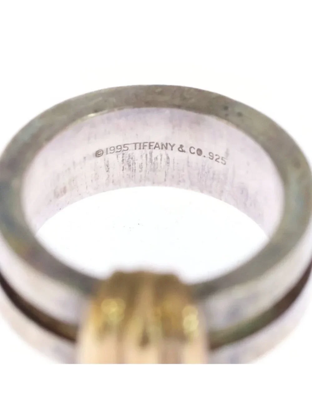 Tiffany & Co Gourd Buds Row Ring Silver Yellow Gold 750
